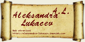 Aleksandra Lukačev vizit kartica